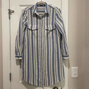 Massimo Dutti Striped Shirtdress Medium